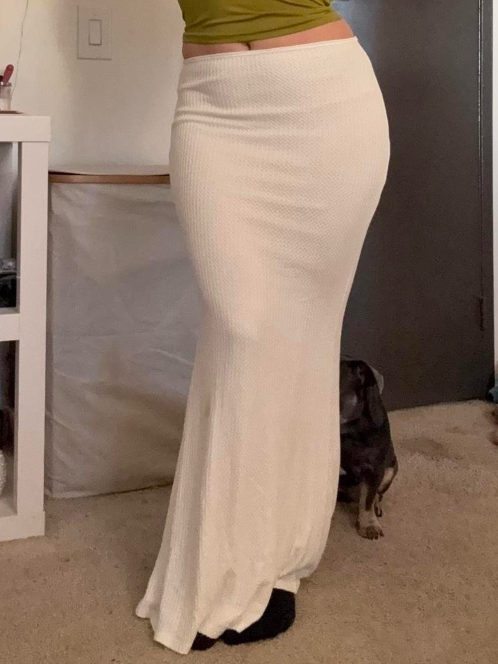 fashion nova white sweet getaway textured maxi skirt 🥥